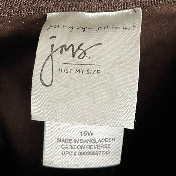 Just My Size 16W Fudge Stripe Dress Pant Career Teacher Y2K Retro Straight Leg - Picture 3 of 6